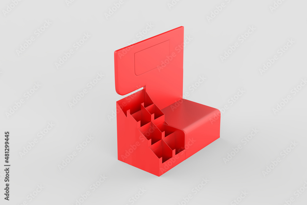 Display stand, retail display stand for product , display stands isolated on white background. 3d illustration Display stand, retail display stand for product , display stands isolated on white background. 3d illustration