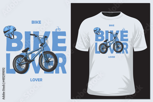 Bicycle, tee shirt graphics, illustration, vectors