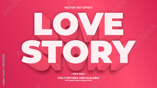 Love Story 3D Text Effect