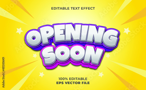 opening soon editable text effect
