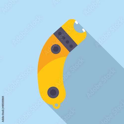 Taser icon flat vector. Stun gun