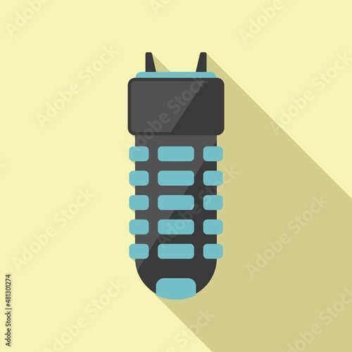 Taser electricity icon flat vector. Gun stun