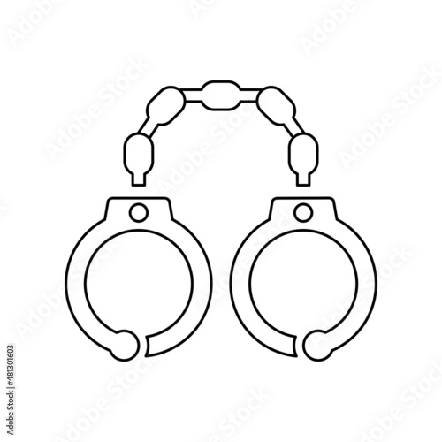 Handcuffs outline icon