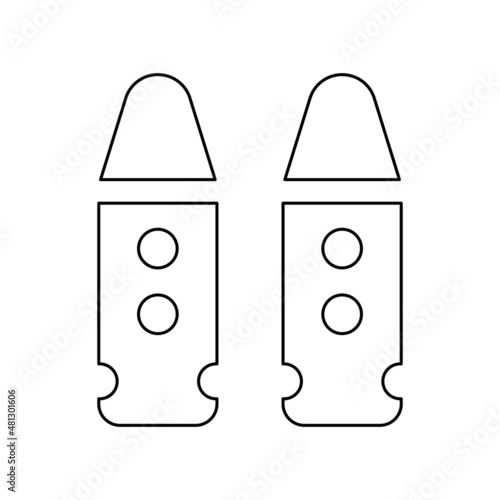 Bullet ammo outline icon