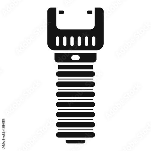 Taser protection icon simple vector. Police gun