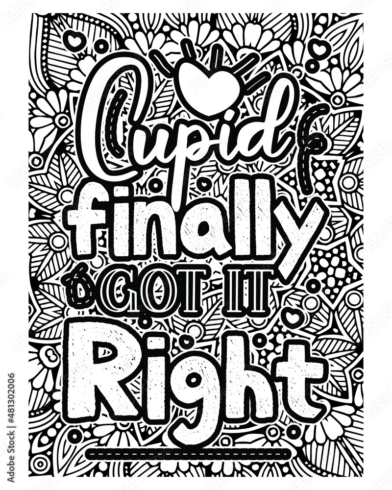 Motivational quotes lettering coloring page, inspirational quotes ...