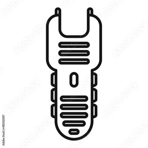 Taser gun icon outline vector. Police tazer