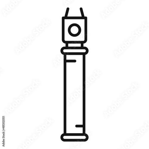 Taser stun icon outline vector. Police gun
