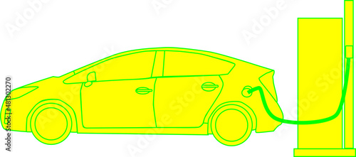 燃料を補給する車のイメージ