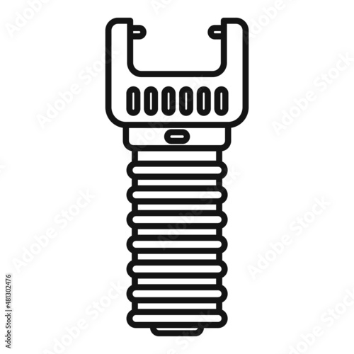 Taser protection icon outline vector. Police gun