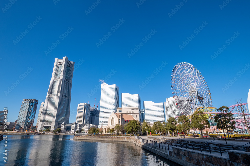 Naklejka premium 神奈川県横浜市のみなとみらい21