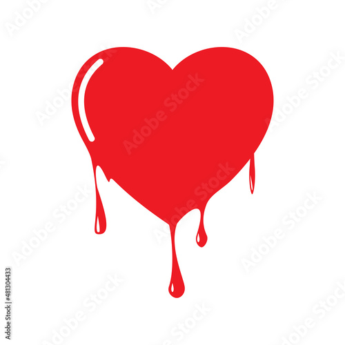 Dripping heart icon