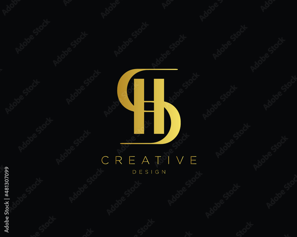 Minimal Initial Letter SH HS Vector Logo Design , Simple Monogram HS SH Icon Minimal Initial Letter SH HS Vector Logo Design , Simple Monogram HS SH Icon