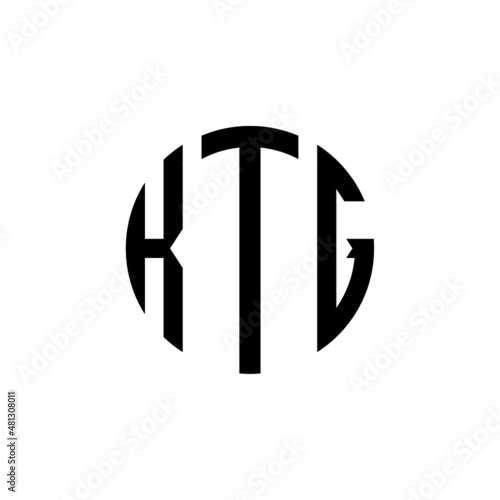 KTG letter logo design. KTG modern letter logo with black background. KTG creative  letter logo. simple and modern letter KTG logo template, KTG circle letter logo design with circle shape. KTG   photo