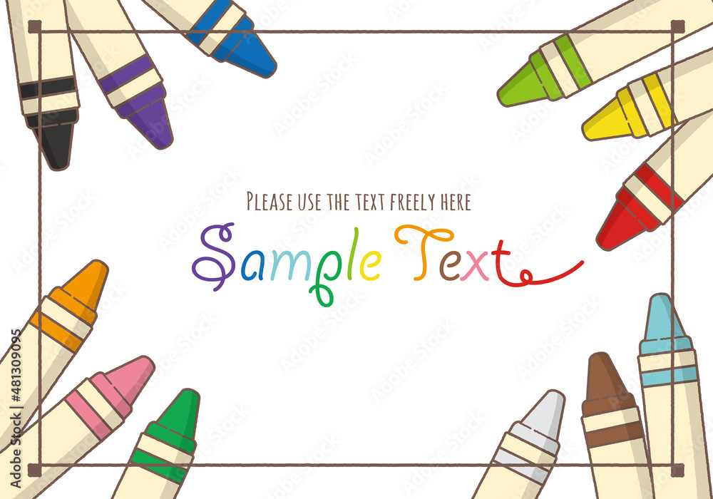 クレヨンの背景フレーム素材 Stock Vector Adobe Stock クレヨンの背景フレーム素材 Stock Vector Adobe Stock