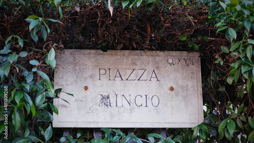 Obraz na płótnie table of piazza mincio Rome Italy