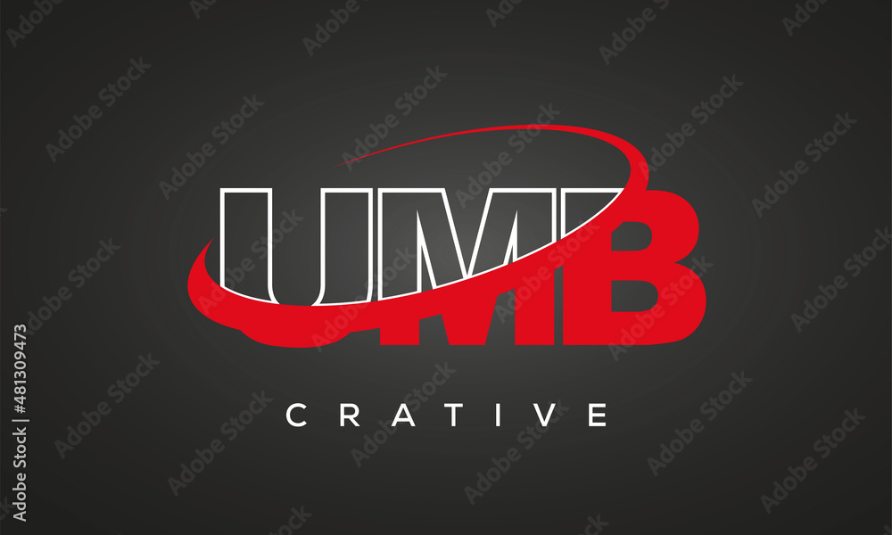 UMB creative letters logo with 360 symbol vector art template design UMB creative letters logo with 360 symbol vector art template design