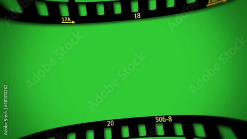  Film strip graphics green screen 