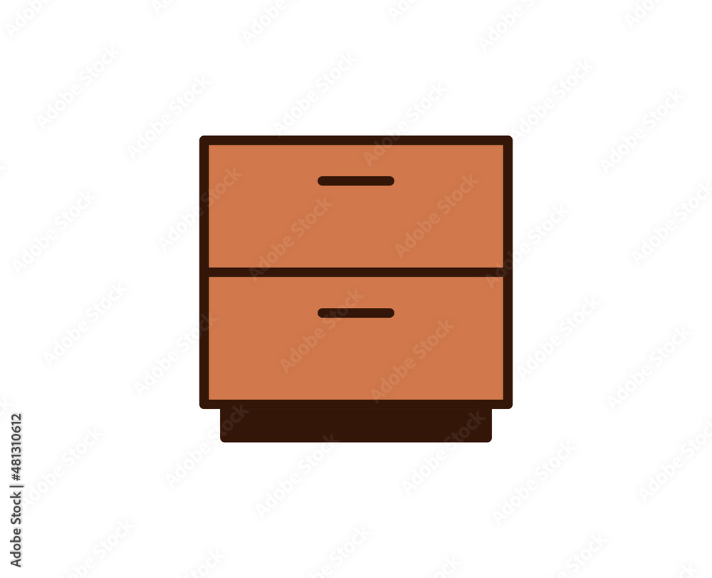 Cabinet line icon. Vector symbol in trendy flat style on white background. Office sing for design. Cabinet line icon. Vector symbol in trendy flat style on white background. Office sing for design.