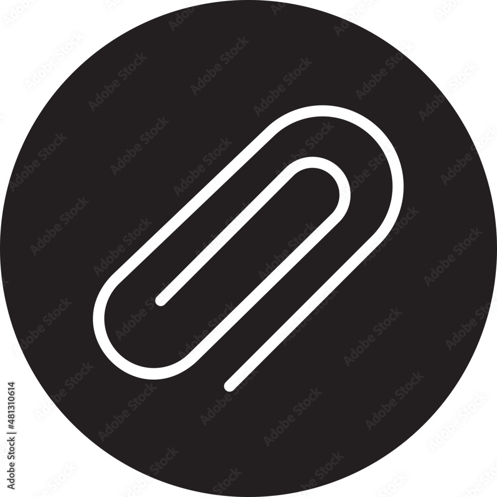 paper clip glyph icon paper clip glyph icon