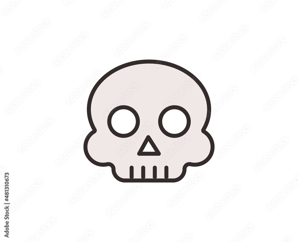 Skull line icon. High quality outline symbol for web design or mobile app. Thin line sign for design logo. Color outline pictogram on white background Skull line icon. High quality outline symbol for web design or mobile app. Thin line sign for design logo. Color outline pictogram on white background