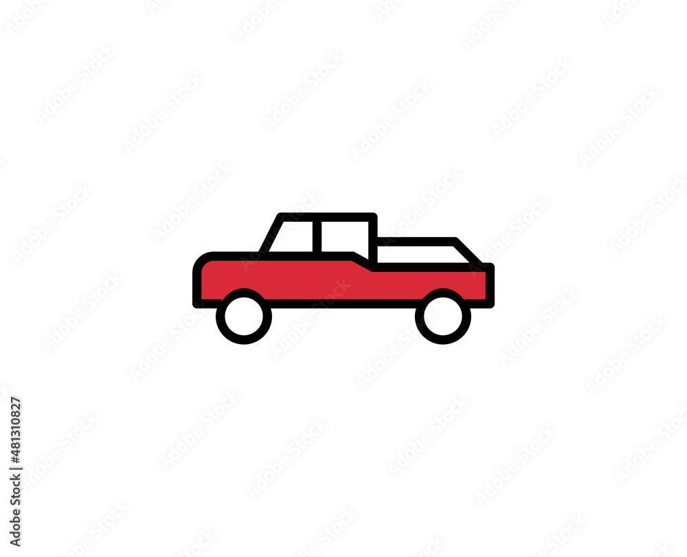 Car line icon. Vector symbol in trendy flat style on white background. Travel sing for design.