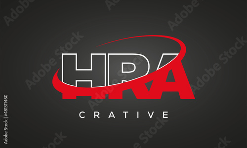 HRB creative letters logo with 360 symbol vector art template design photo