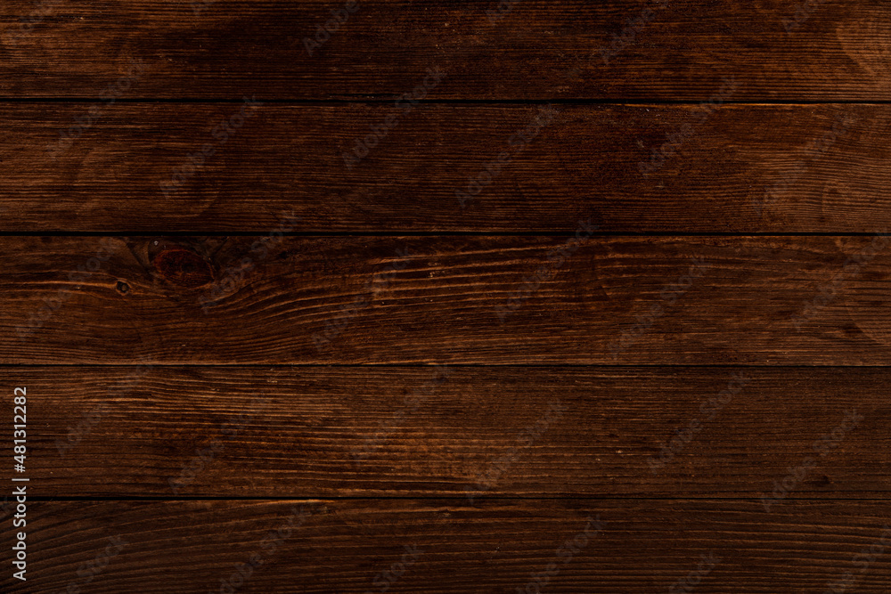 Fototapeta premium Vintage brown wood background texture. Old painted wood wall