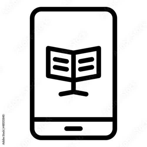 education app line icon