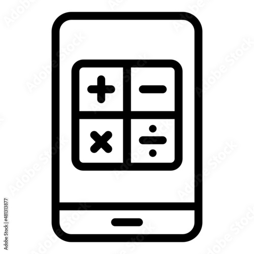 calculator line icon