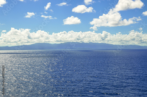 Beautiful view of San Juan, Puerto Rico island from Cruise ship image background 