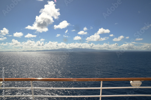 Beautiful view of San Juan, Puerto Rico island from Cruise ship image background 