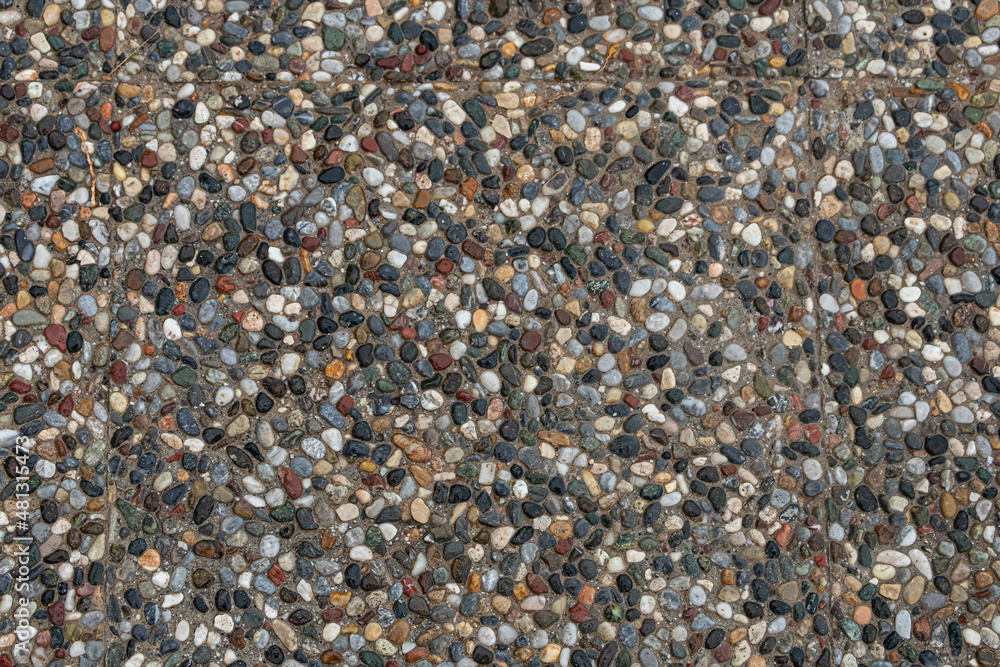 Background of brown-gray stone wall . Pattern of slate wall texture and background Background of brown-gray stone wall . Pattern of slate wall texture and background