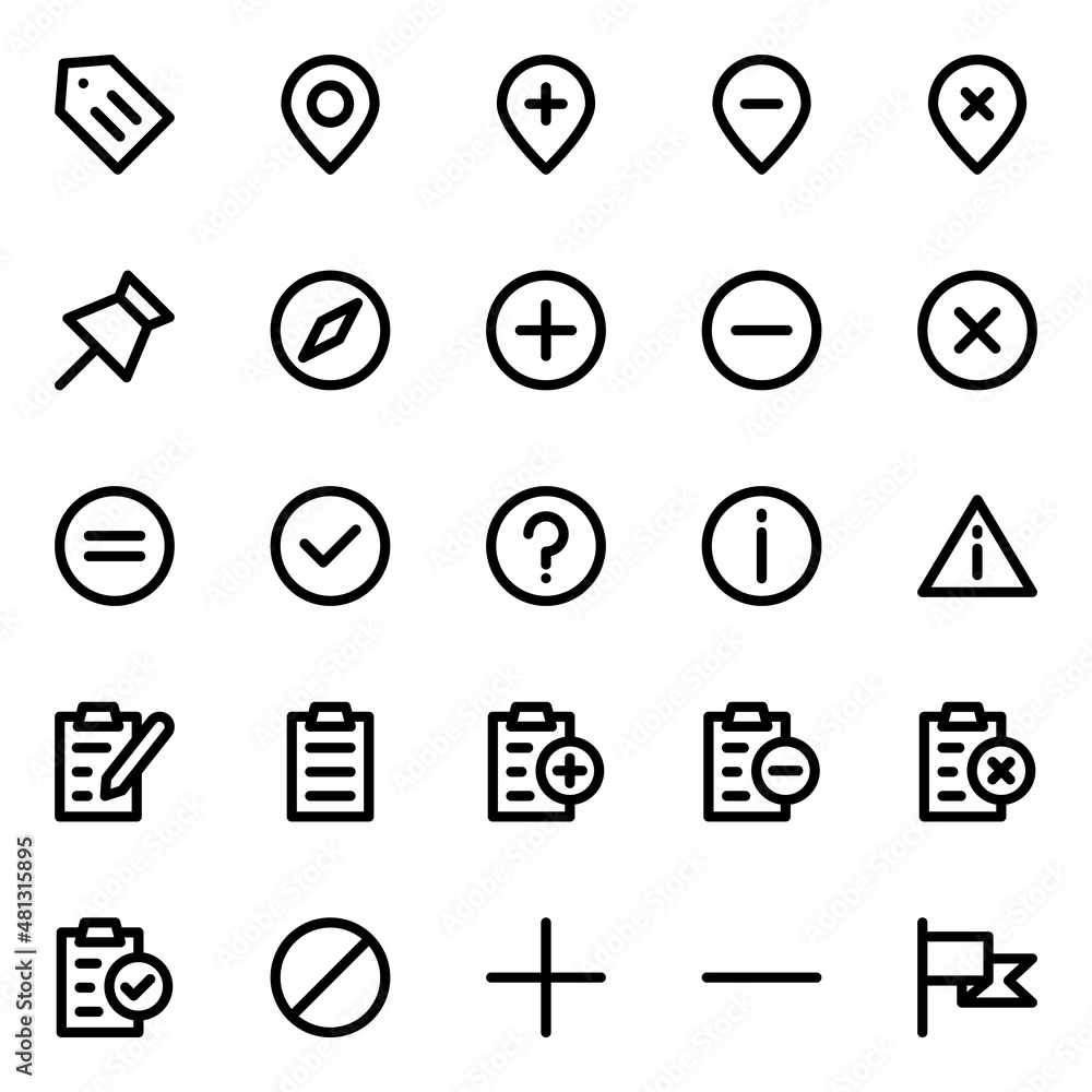 Outline icons for universal web & mobile. Outline icons for universal web & mobile.
