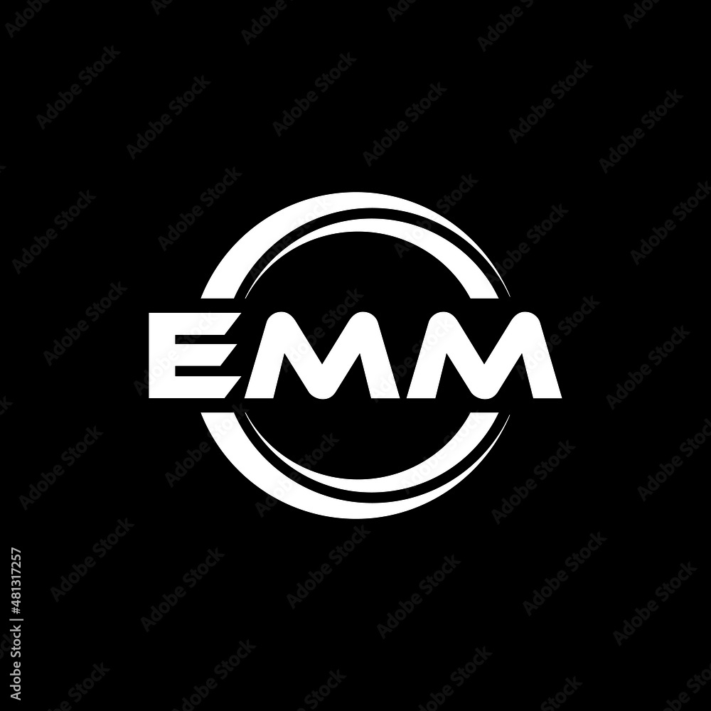 EMM letter logo design with black background in illustrator, vector logo modern alphabet font overlap style. calligraphy designs for logo, Poster, Invitation, etc. EMM letter logo design with black background in illustrator, vector logo modern alphabet font overlap style. calligraphy designs for logo, Poster, Invitation, etc.