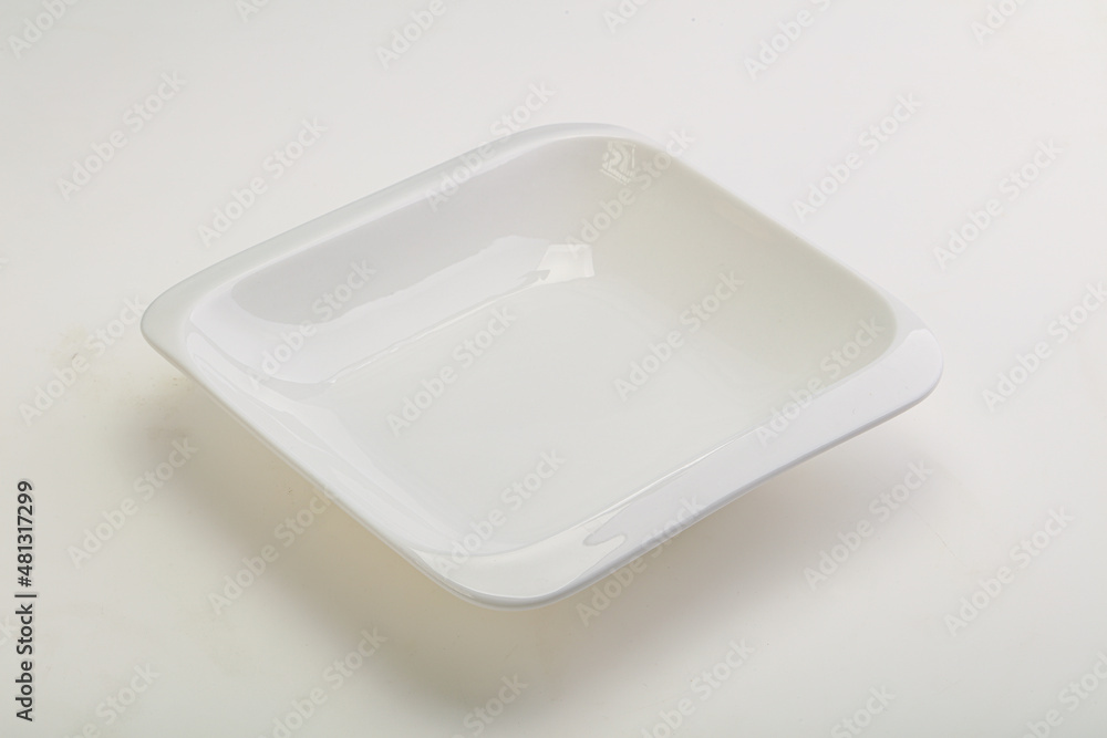 White proclean plate for serving White proclean plate for serving