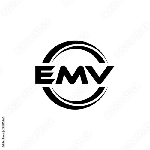 EMV letter logo design with white background in illustrator, vector logo modern alphabet font overlap style. calligraphy designs for logo, Poster, Invitation, etc. photo