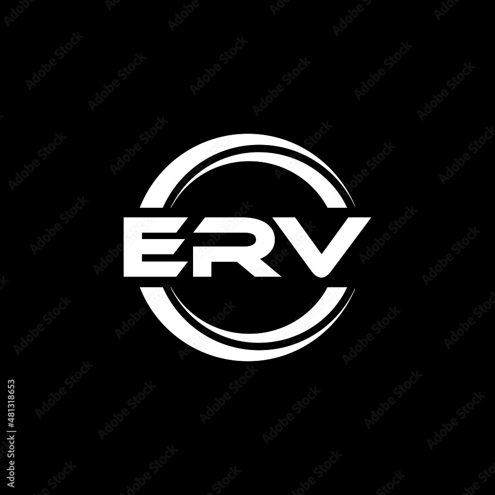 ERV letter logo design with black background in illustrator, vector logo modern alphabet font overlap style. calligraphy designs for logo, Poster, Invitation, etc. ERV letter logo design with black background in illustrator, vector logo modern alphabet font overlap style. calligraphy designs for logo, Poster, Invitation, etc.