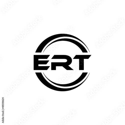 ERT letter logo design with white background in illustrator, vector logo modern alphabet font overlap style. calligraphy designs for logo, Poster, Invitation, etc.	 photo