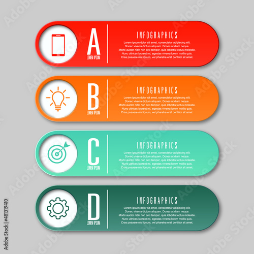Digital infographic design layout with space for your text. vector show For design work, presentations, advertisements, modern vector illustrations.