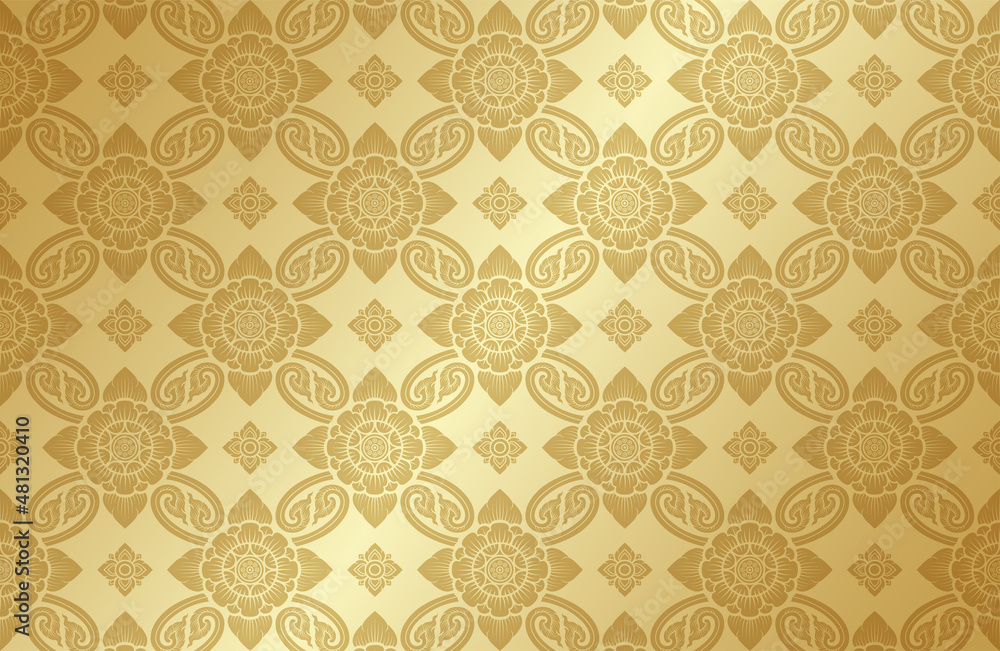 Asian art and asian style luxury banner gold background