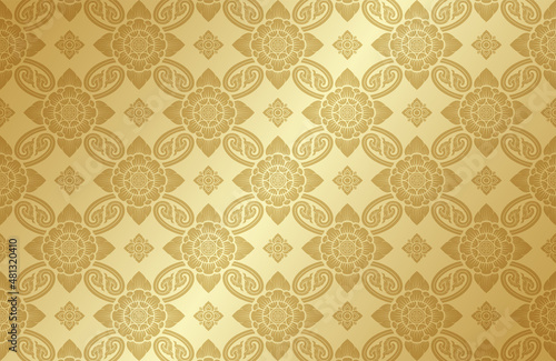 Asian art and asian style luxury banner gold background