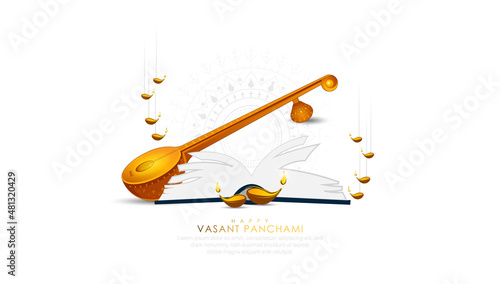Happy Vasant Panchami Background.vector illustration photo
