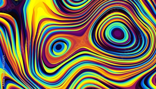 Fotografia Wavy abstract futuristic background
