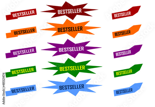 Bestseller Icons in drei verschiedenen Varianten und mit verschiedenen Farben