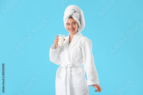 Pretty young woman in bathr...