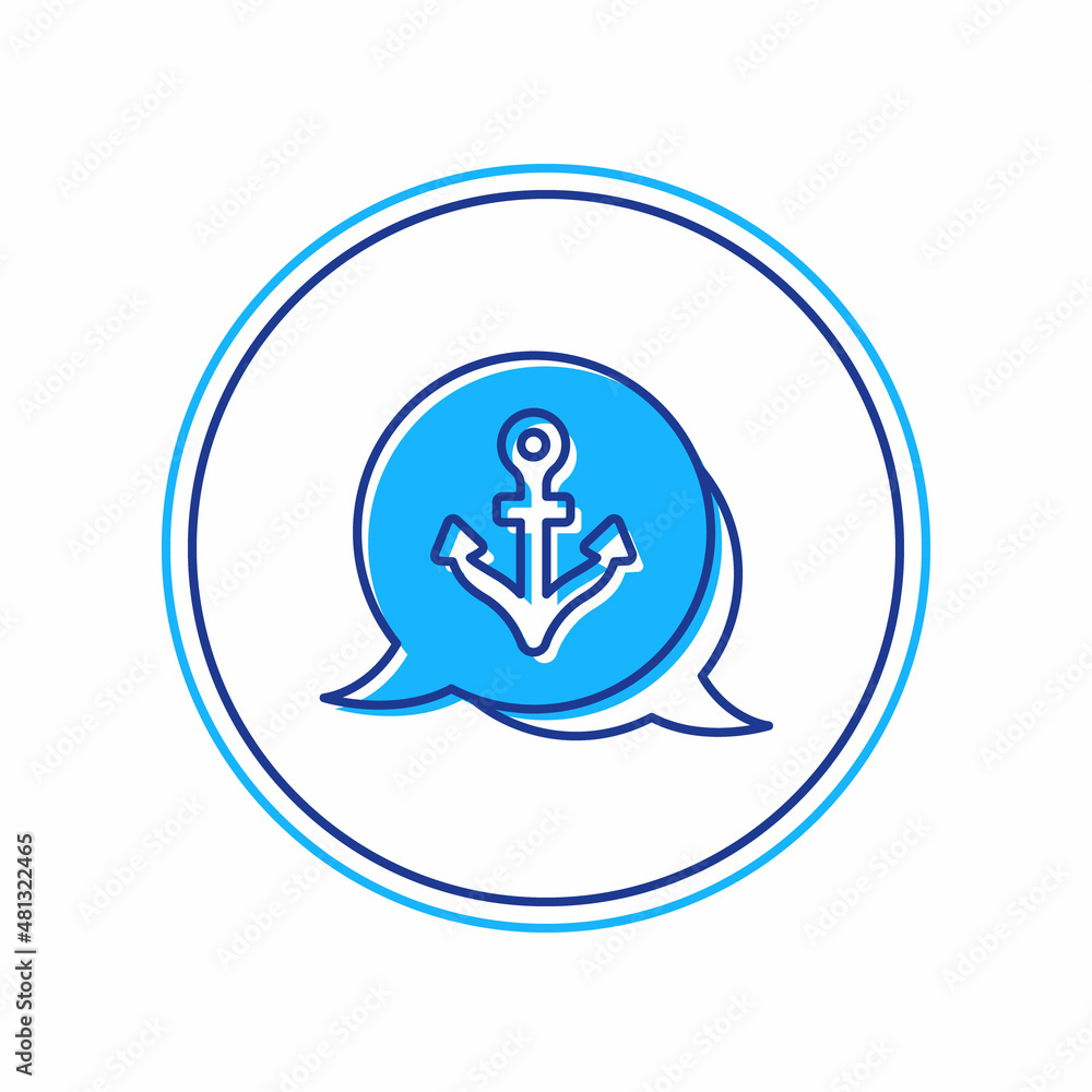 Filled outline Anchor icon isolated on white background. Vector Filled outline Anchor icon isolated on white background. Vector