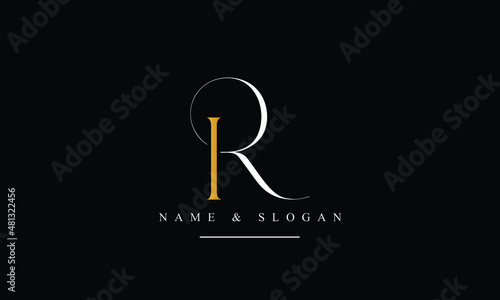 RI, IR, R, I abstract letters logo monogram