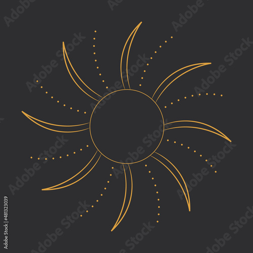 minimalism point symbols. to design an astrologer's blog or tarot cards