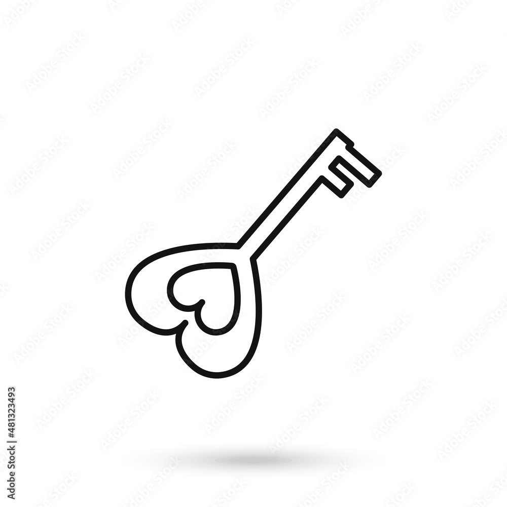 Love Keys Icon Flat Graphic Design Love Keys Icon Flat Graphic Design